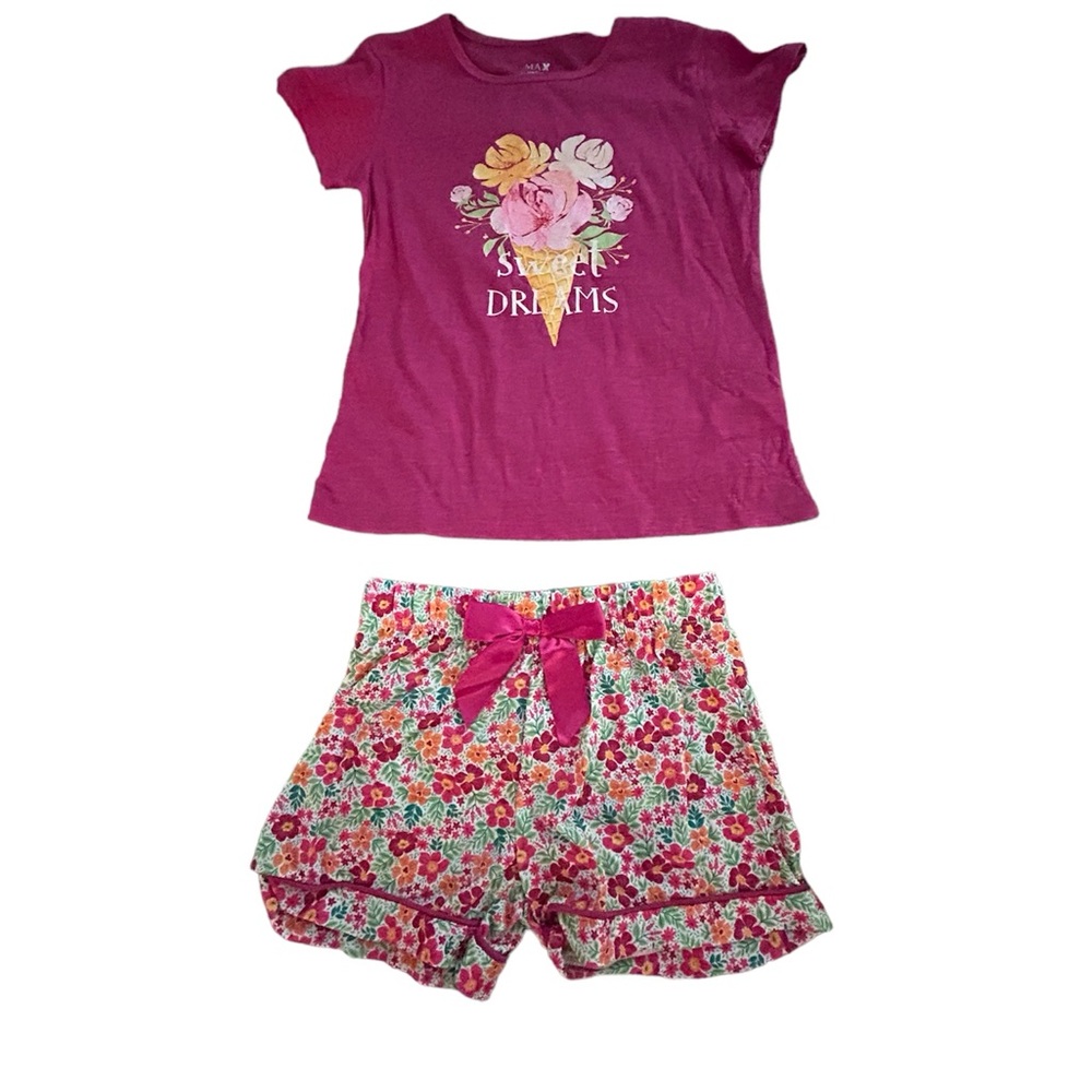 Max & Olivia pink 2-pc short & shirt set XL 14/16